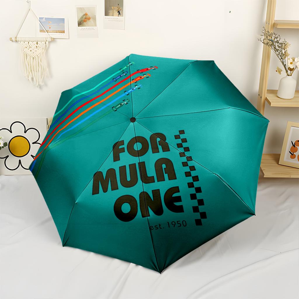 F1 Racing Marble Texture Automatic Umbrella Sturdy 8-Rib Shaft Lightweight for Outdoor Daily Use Vibrant Pattern Umbrella Wedding Party Gift