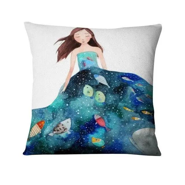 Cartoon Wal Bedruckter Kissenbezug Nordisch Marine Kissen Dekoratives Wohndekor Sofa Überwurf Dekoration