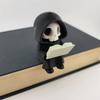 Creative Gothic Decoration Cartoon Reading Pose Ghost Statues Creative Cute Ghost Ornaments  Gifts