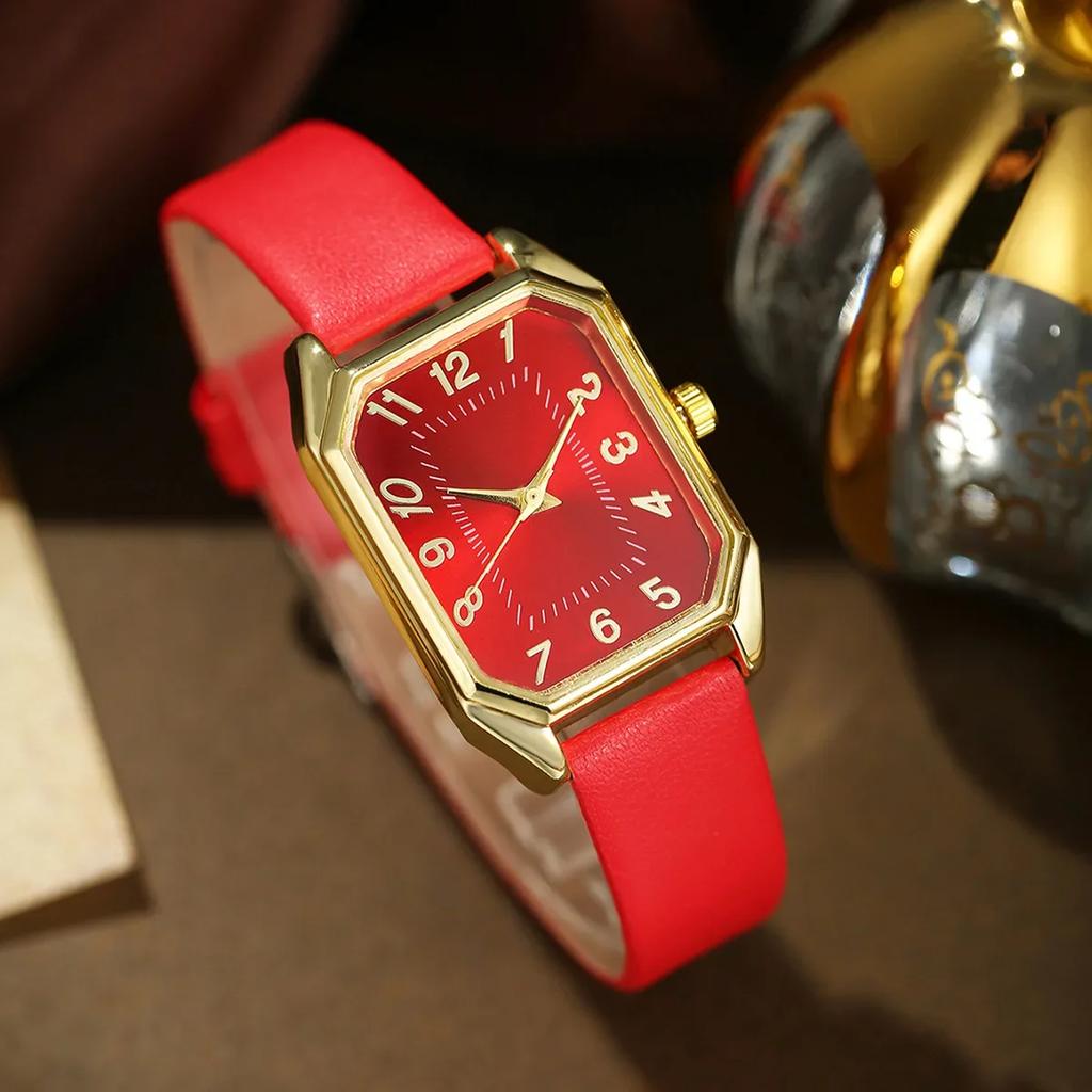 1/5/6PCS Luxury Square Women's Watches Fashion Ladies Quartz Wristwatch Jewelry Set Classic Simple Femme Relógios Masculino