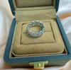 Cuban Link Iced Out Moissanite Ring Copper Hip Hop Jewelry For Men Women