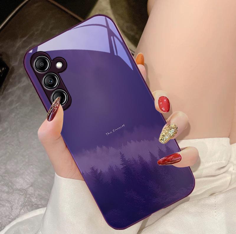 

Pearl Lotus Powder For Samsung Galaxy A14 4G 20 30 52 20S 21S 22 A32 33 34 42 50 51 53 54 70 71 72 73 5G Glass Phone Case For Samsung A73 5G