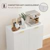 Kitchen Buffet Storage Unit, 2 Doors, Adjustable Shelf, Raised Metal Legs, 80 x 40 x 80 cm, White
