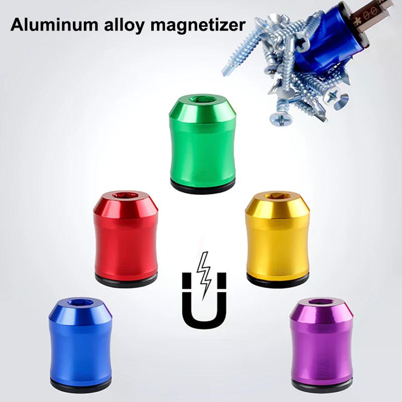 1Pcs Magnetic Screw Rings Magnetized Ring Screwdriver Bits Aluminum Alloy 6.35mm Shank Screw Bit Magnetic Magnetizer