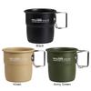 300ml Outdoor Camping Mug with Foldable Handle Camping Water Cup Aluminum Alloy Coffee Tea Cup for Tourist Trekking Hiking