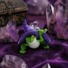 Detailed Star Moon Spider Figure Witch Frog Ornaments, Resin Magic Wizard Figurine, Micro-landscape Miniature Decorative Halloween Room Accent Statue