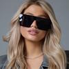 3pcs New Fashion Oversized Square Sunglasses Women Colorful Lens Big Frame One Piece Sun Glasses Shades For Female  UV400