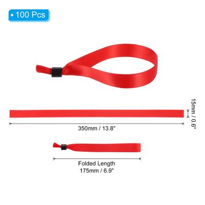 100pcs Wrist Bands Cloth Event Wristbands VIP Wrist for Events Disposable Wristbands Events Colored Wrist Bands Concert Party