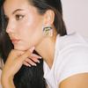 Handmade Gold Silver Geometric Studs Earrings Comfortable Ear Accessories Alloy Jewelry for Women Daily Or Party Wear
