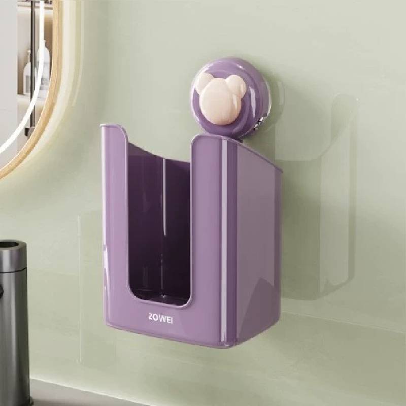Sucker Wall Mount Tissue Box With Open Design For Kitchen Living Room Storage