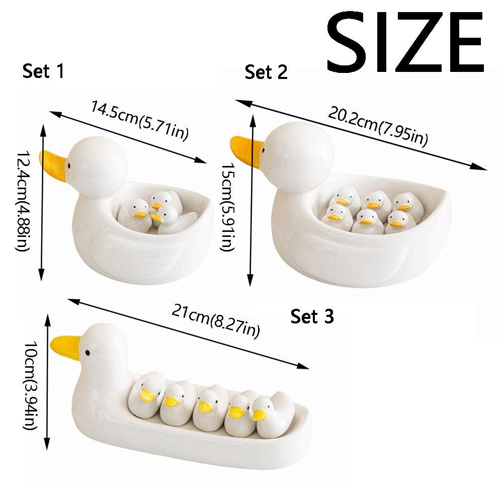 Creative Ceramic Chopstick Stand Cute Duck Shape Duck Chopstick Holder Hand-painted Practical Writing Brush Pen Holder