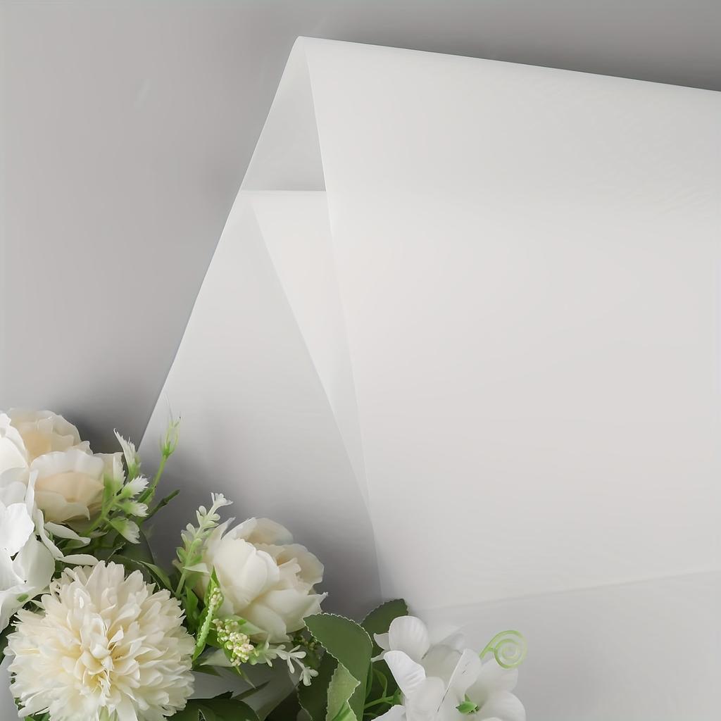 20 de coli de hârtie pentru săculeți de flori de 22,8 * 22,8 inch - hârtie impermeabilă pentru săculeți de flori, hârtie de împachetat cadouri de nuntă și ziua de naștere DIY ((alb))