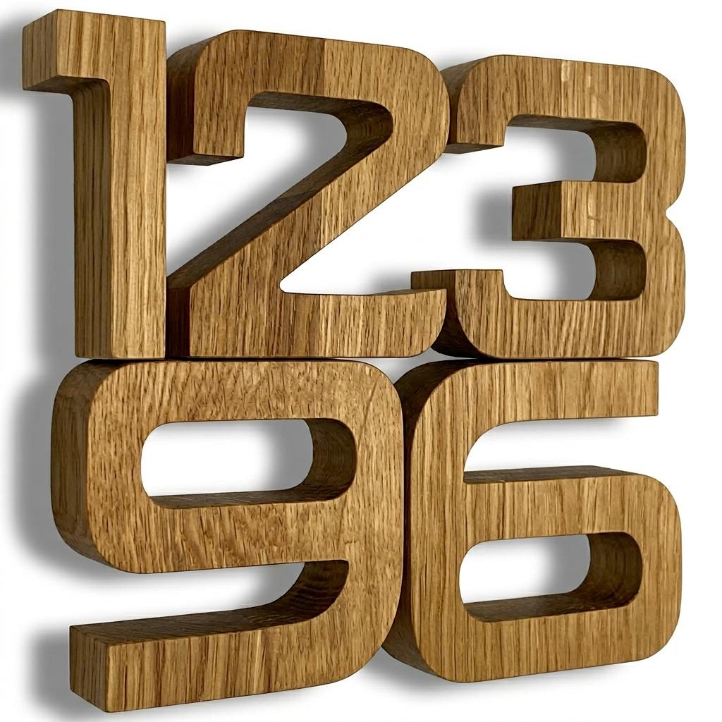 Wooden Oak Wall Clock EKO 75cm
