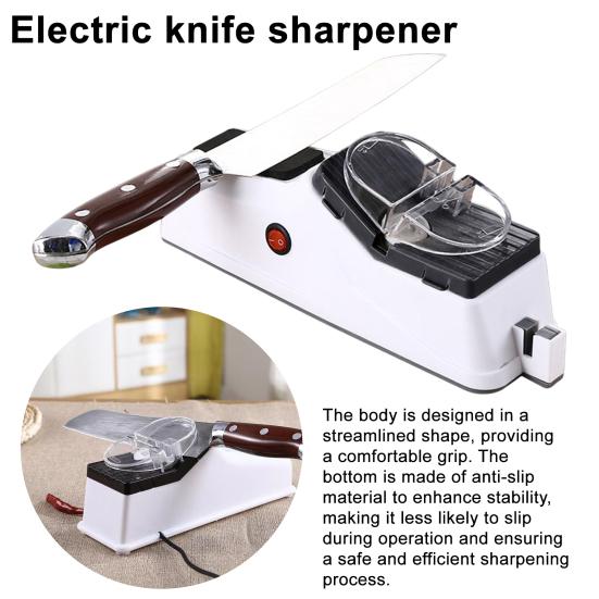 Electric Knife Sharpener Non-slip Base Easy To Clean USB Powered Multifunctional Ergonomic Design Knife Sharpener