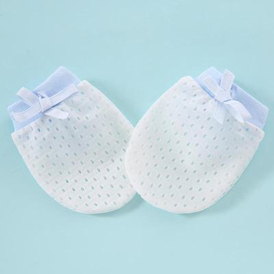 Neugeborenen Anti-Kratz Atmungsaktive Eis Seide Handschuhe, Weiches Handgelenk, 0-6 Monate, Handschutz