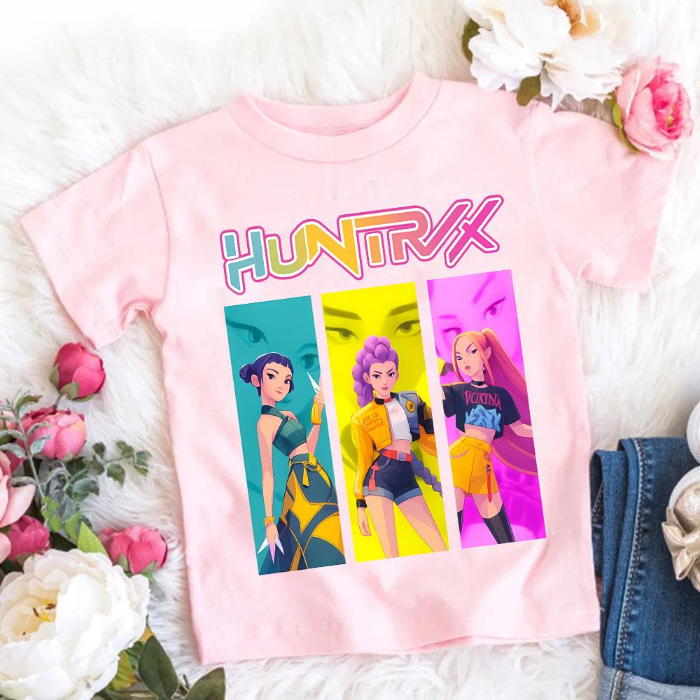 

Movie Cotton Baby Girls T Shirt Children s Clothing KPop Demon Hunters Fans Gifts Kids Clothes Fashion Casual Tops 100cm