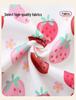 New Autumn Girls' Strawberry Pattern Hoodie, Round Neck Pullover, Kids' Cute Clothing