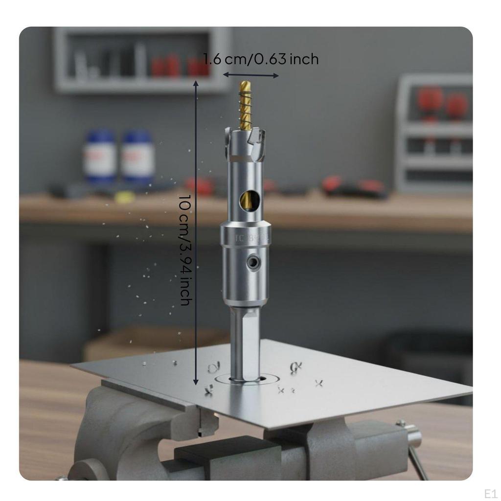 Alloy Bit Swift Metal Hole Cutter MultiMaterial Power Tool Accessory for Metalworkers, DIY