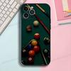 Sport Billard Schwarz Matt Handyhülle Für IPhone 17,16,15,14,13,12,13,12 Pro Max Plus XS Silikon Weiche Rückseite