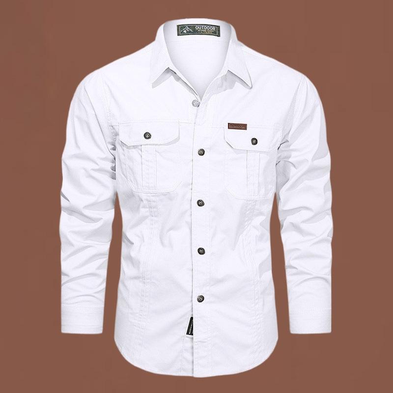 Summer Tactical Shirt Men's Breathable Long Sleeved Work Shirt