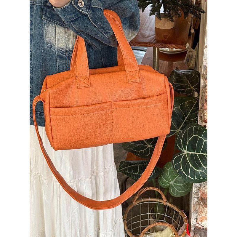 Hand-held Boston Bag for Commuting To Work, Single-shoulder Crossbody Bag