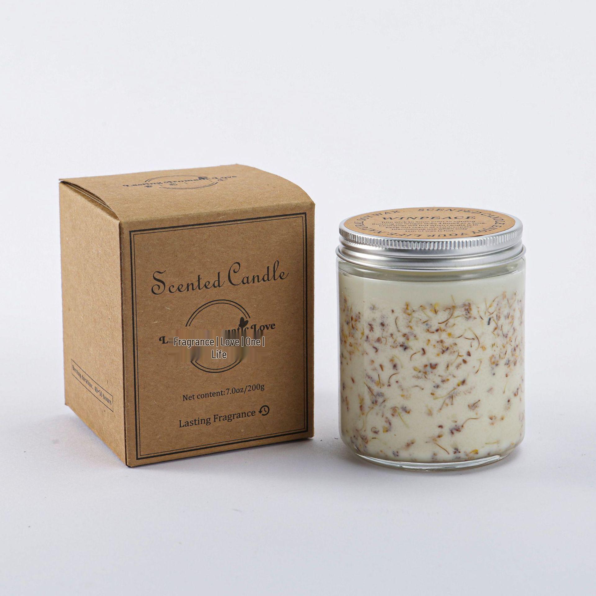 200g Smokeless Romantic Scented Candle - Indoor Aroma Candle Gift Box for Bedroom & Home