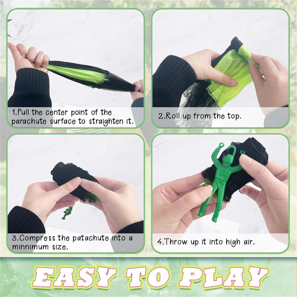 10 Pcs Parachute Toy, Tangle Free Outdoor Flying Parachute, Hand Throw Flying Toys for Kids Boys Girls Gifts, Party Favors