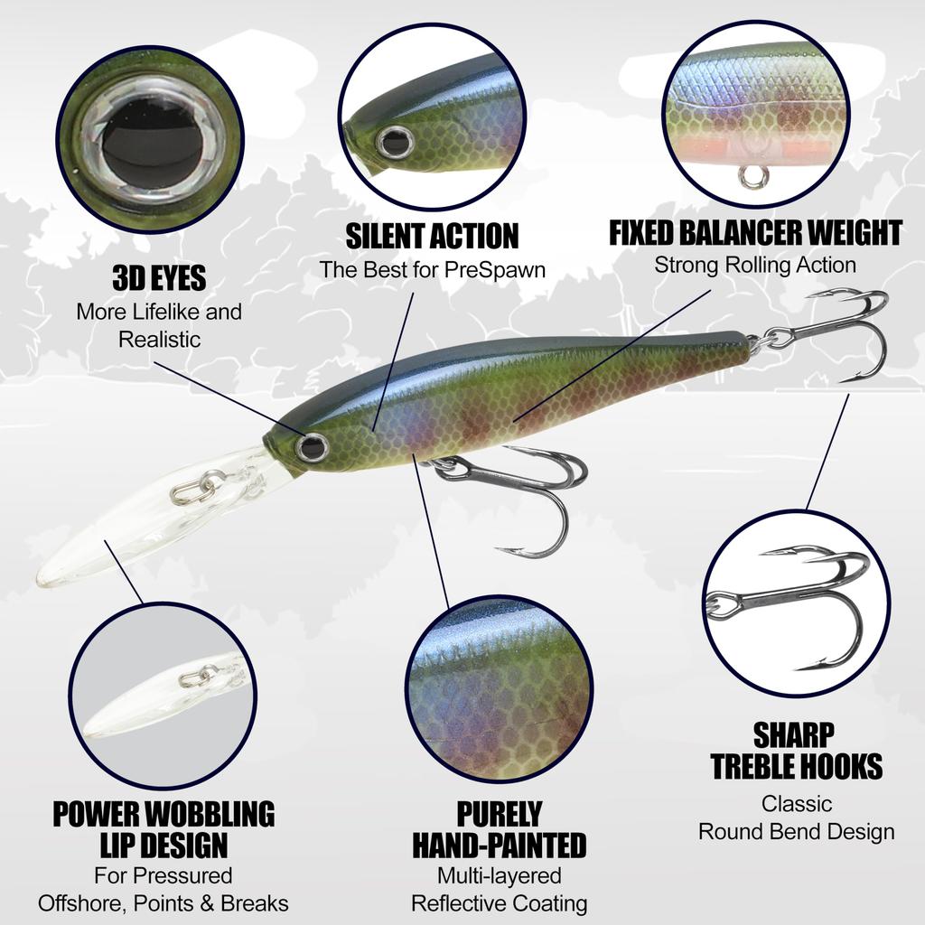 Lucky Craft USA Pointer 78XD Ghost Fishing Lure ~X Diver~ (238 Minnow) [Used]