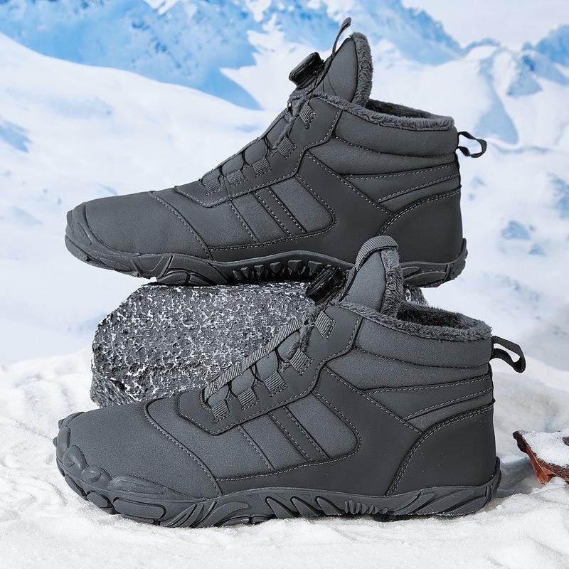 Waterproof Non-Slip Five-Finger Snow Boots with Velvet Lining for Outdoor Hiking