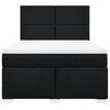 Vidaxl Continental Bed with Mattress, Black, Fabric, 140X190 Cm