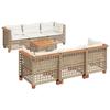 VidaXL Salon de jardin avec coussins 7 pcs beige résine tressée 3261742