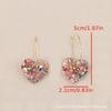 Korean version of fashion gradual change heart earrings temperament personality lady earrings jewelry