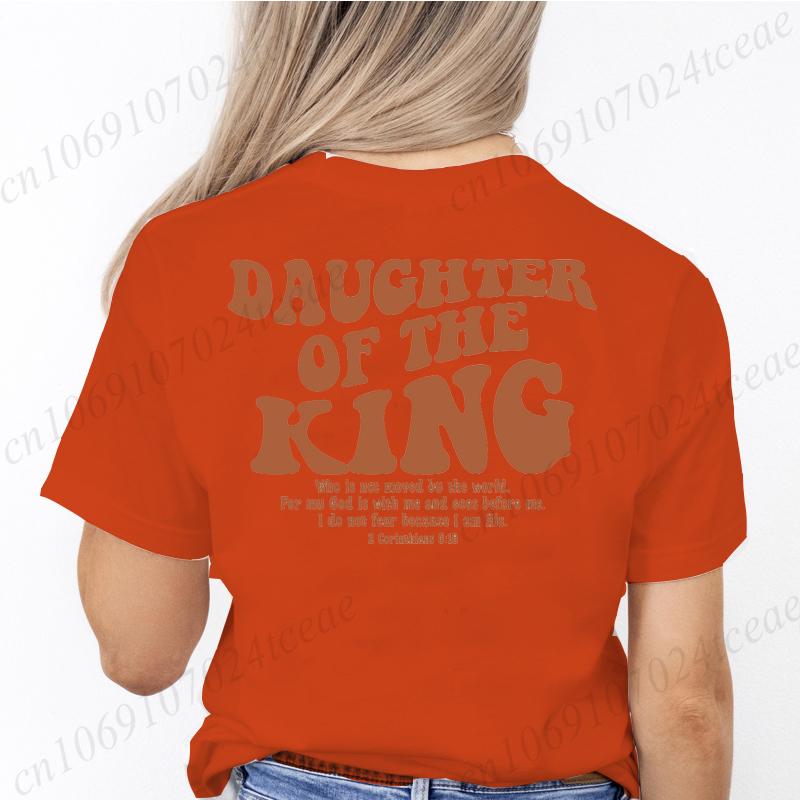 Tochter des Königs T-Shirts, Ästhetische Christliche T-Shirts, Religiöses Shirt für Damen, Bibelvers T-Shirts, Christliche Kirchen Oberteile