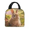 Rabbit In The Forest Anime Insulated Lunch Bag for Women Office Cooler Thermal Food Box Tote Portable Lunch Boxes Container
