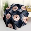 1pc Geometric Shapes Automatic Opening/Closing Folding Umbrella with 8 Ribs, Portable Sunshade Umbrella Birthday and Holidays Gifts Yy250105112
