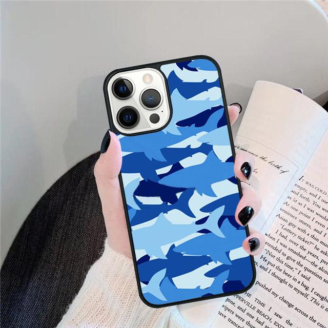 Ocean Whale Shark Swimming Coque Shell For iPhone 17 Air 15 16 14 13 12 Pro Max 11 Pro Max Plus Phone Case Cover