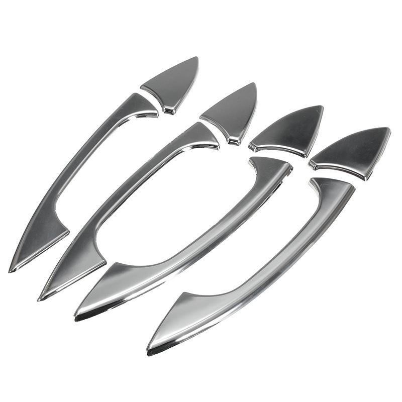 8-Piece Silver Chrome Car Door Handle Covers for Mercedes-Benz W204 GLK