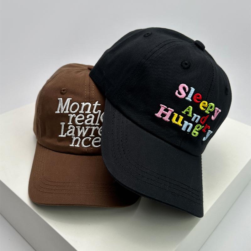 New Men Women Korean Letter Embroidery Baseball Hats Sunshade Versatile Breathable Snapback Caps Fashion Street Ins Recreational