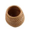 Large Capacity Wood Vine Rattan Pen Holder Stationery Storage Desktop Organizer  Tableware Holder