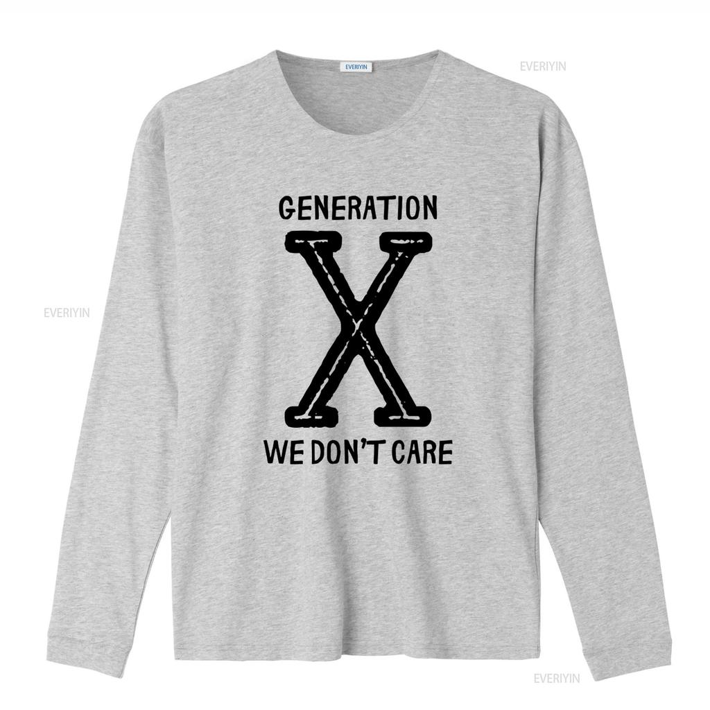 Generation X We Dont Care T Shirt Funny Gen Sarcastic Neglect Retro Vintage Washed Designer Clothes Soft Unisex Casual