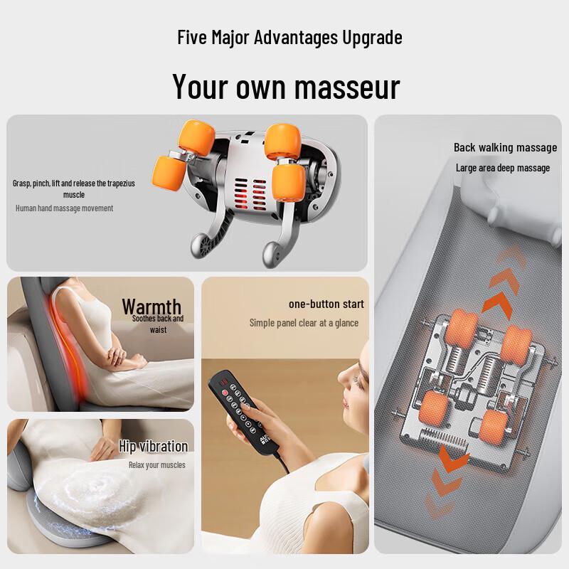 AUX Full Body Kneading Massage Pad CN plug (adapter included)