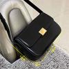 Borse a Spalla da Donna alla Moda Tendenza Borse a Tracolla in Pelle PU Nera Vintage Semplici Borse Messenger con Patta Borse da Donna Avanzate