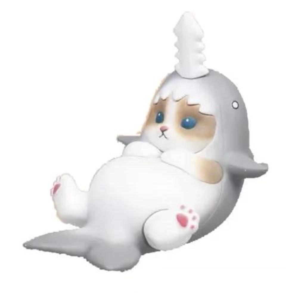 Japanese Genuine Adorable Pet Adorable Shark Cat Gacha Scale Model Shark Suit Collection Action Figure Toy Great for Daily Use
