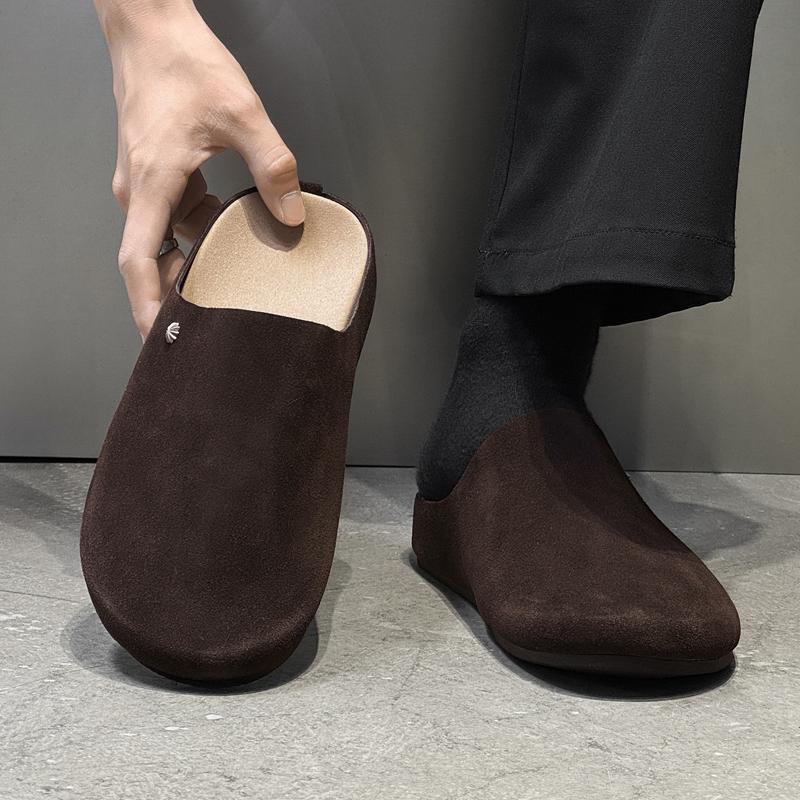 Fashion Men's PU Leather Slip-On Loafers Breathable Muller Shoes Casual Moccasin Comfortable Sneakers for Men New Mens Slip on Shoes