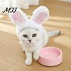 Cute Bunny Ear Hat for Cats Ears Cat Hat, Pet Soft Plush Funny Video Shoot Prop with Rabbit Small Dogs Party Costume Fun Photos