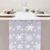Polyester Christmas Tablecloth Snowflake Printed Table Cover Holiday Style Table Runner  Home Decor