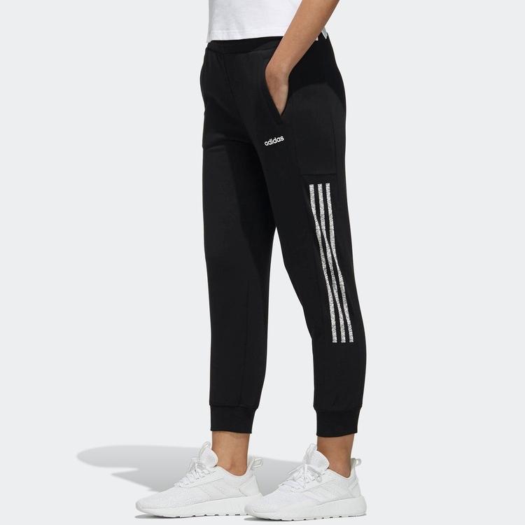 Adidas Neo W Ce 3S 7/8 Tp Slim Fit Straight Leg Mid Rise Nine Point Knitted Sports Pants Women Pants Black DW7997