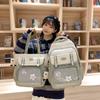 Schoolbag Japanese Ins Transparent Student Lightweight School Bag Cute College Girl Pain Bag Primary and Secondary School Students Two-piece Backpack