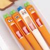 4PCS Confused Carrot Carrot Shaped Gel Pen 0.5mm Retractable Tongue Refill Funny and Fun Decompression Pen School Stationery