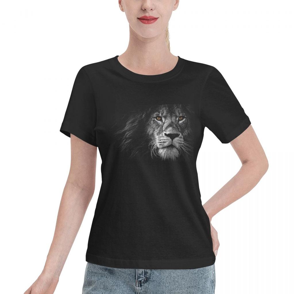 Lion Face Maks TShirt Women Short Sleeve T Shirts ONeck Streetwear Cotton Summer Tees Streetwear